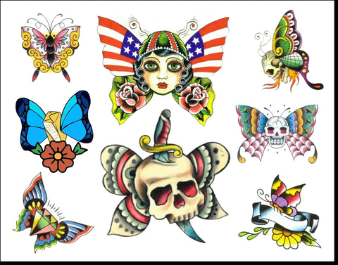 Completed Tattoo Flash Sheet How To Make a Tattoo Flash Sheet