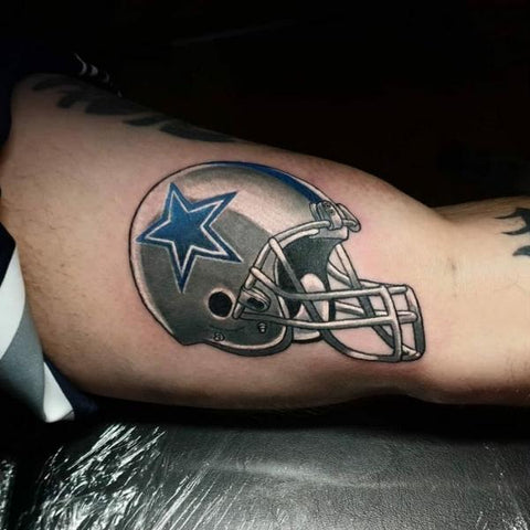 Cowboys Helmet Tattoo Best Thanksgiving Tattoo Ideas