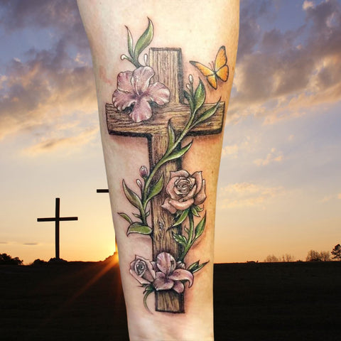 5 x Jesus Christus Kreuz Tattoo - schwarzes Kreuz Tattoo (5) | eBay