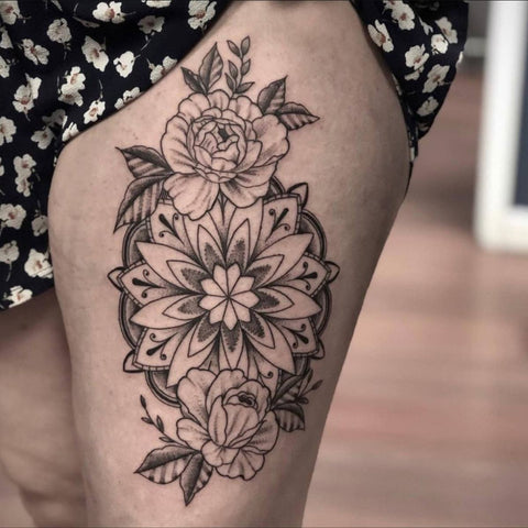 Tattoo uploaded by van tattoos  Floral mandala hip piece   Tattoodo