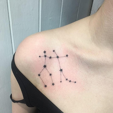 SAGITTARIUS Zodiac Sign Tattoo Mini Minimal Zodiac Constellation Tattoo  Realistic Temporary Tattoo Sticker Galaxy Tattoo Tatouage Temporaire - Etsy