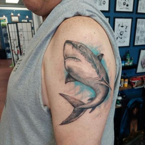Great white Shark Color Tattoo 10 Best Shark Tattoo Ideas