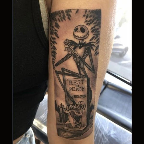 nightmare before christmas graveyard tattoo