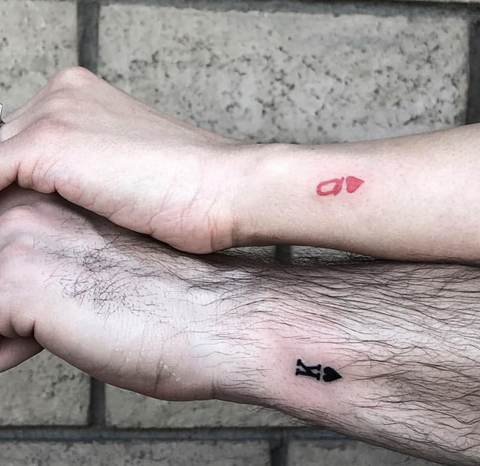 King and Queen Cards Couples Tattoos
