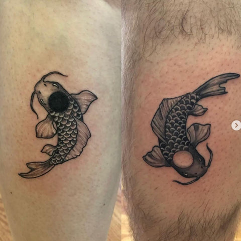 Koi fish Yin Yang Friend Tattoo Best Friendship Tattoos