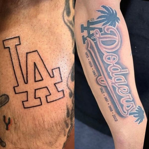 dodgers in Tattoos  Search in 13M Tattoos Now  Tattoodo