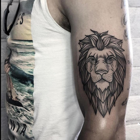 Line Work Lion Tattoo  Best Lion Tattoo Ideas