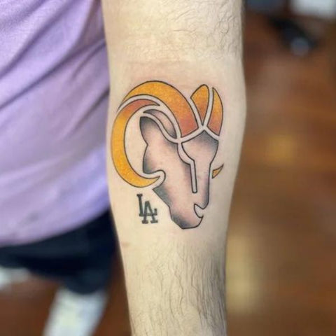 Los Angeles Rams Tattoo Best NFL Football Tattoo Ideas