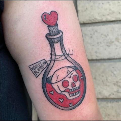 Love Poison Bottle Tattoo