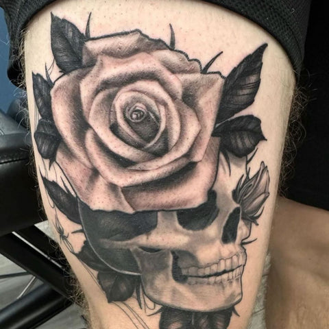 Memento Mori Flower and Skull Tattoo Top 10 Memento Mori Tattoos