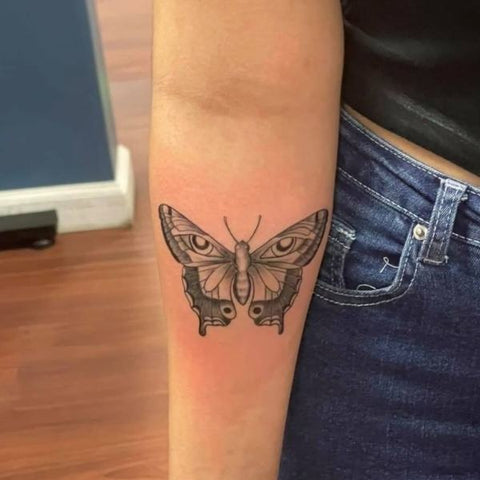 Moth with Eyes on Wings Tattoo 10 Best Moth Tattoo Ideas 