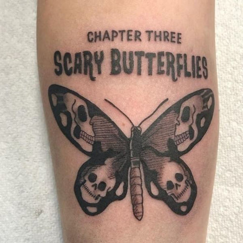 Moth with Skulls on Wings Tattoo 10 Best Moth Tattoo Ideas 