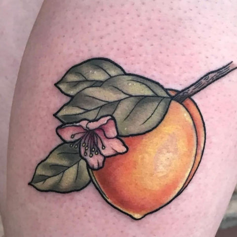 Possibly NSFW Got this sweet little peach on my bumcheek a few weeks ago  and I love it just as much as the day I got it  rtattoo