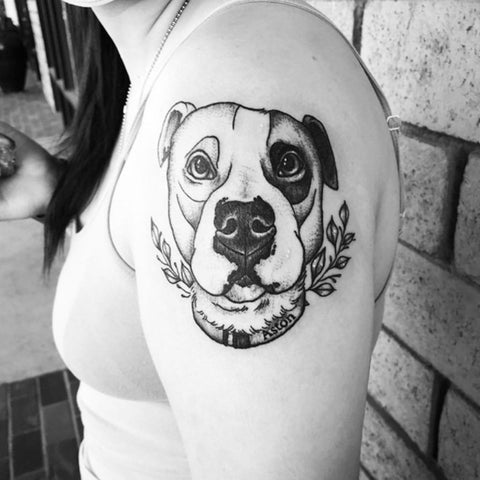 Tattoo uploaded by Stacie Mayer • Traditional style rottweiler tattoo by  Jeffrey Scott. #dog #rottweiler #traditional #JeffreyScott • Tattoodo