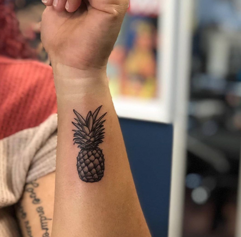 Wrist Tattoo Pineapple