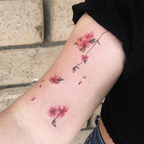 250 Japanese Cherry Blossom Tattoo Designs With Meanings  Symbolism  2023  Blossom tattoo Ankle tattoos for women Small tattoos