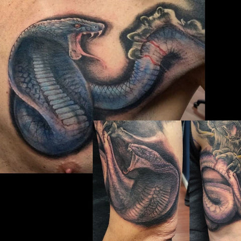 Realistic Cobra Snake Tattoo Best Snake Tattoo Ideas