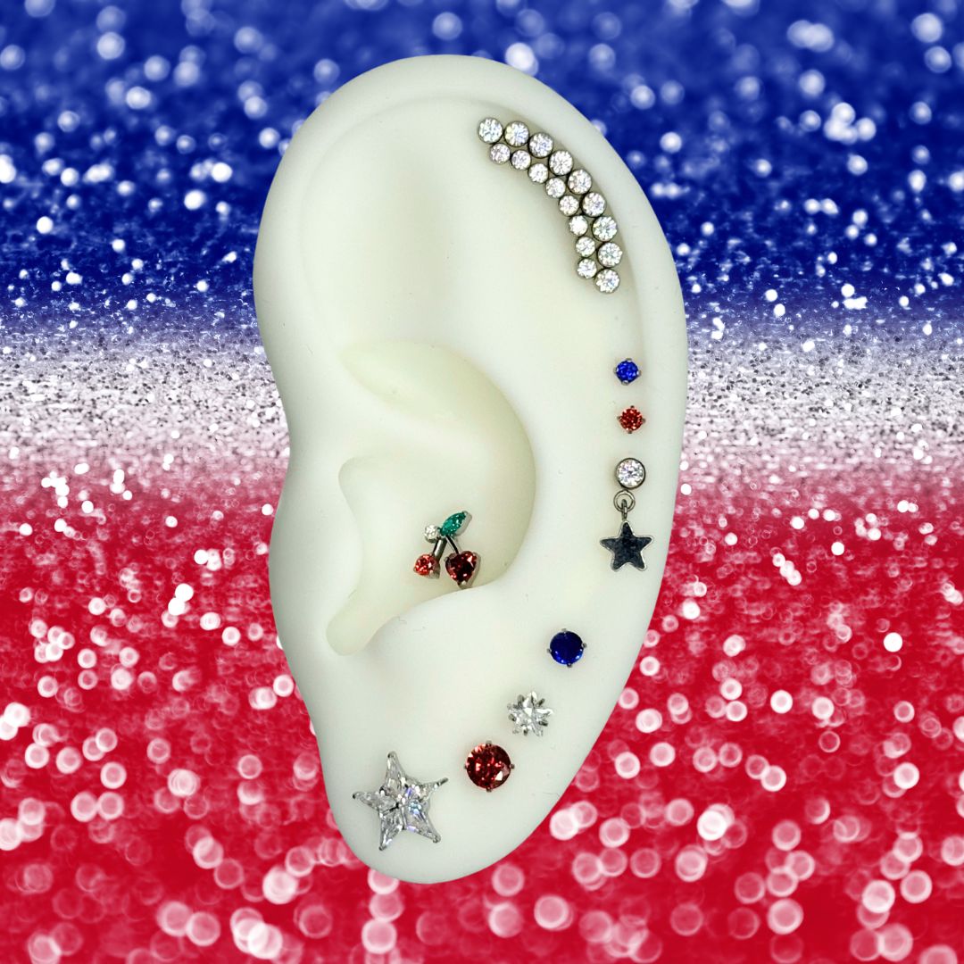 Red White and Blue SparklyEarring Ideas