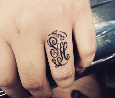 script knuckle tattoos