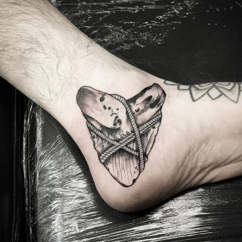 40 Shark Tooth Tattoo Designs For Men  King Of The Waters