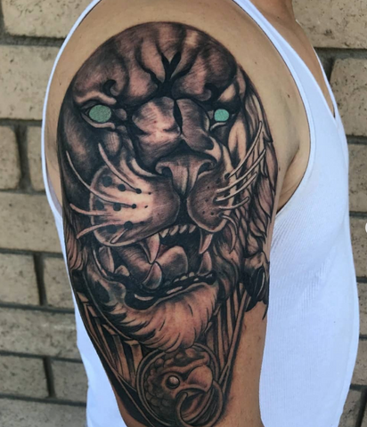 Shoulder Tattoo Lion