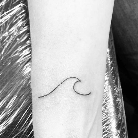 minimalist tattooo wave  Passport Ocean