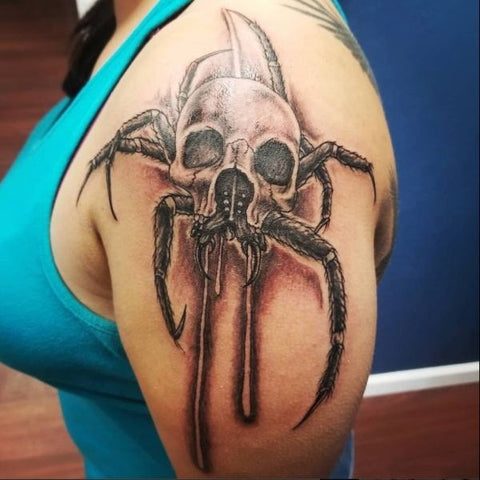 23 of the Best Spider Tattoos  Spider tattoo Knuckle tattoos Hand tattoos