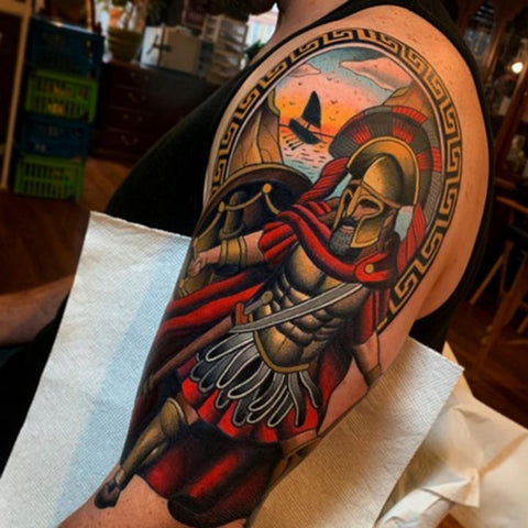 40 Strong and Perfect Warrior Tattoos  Bored Art