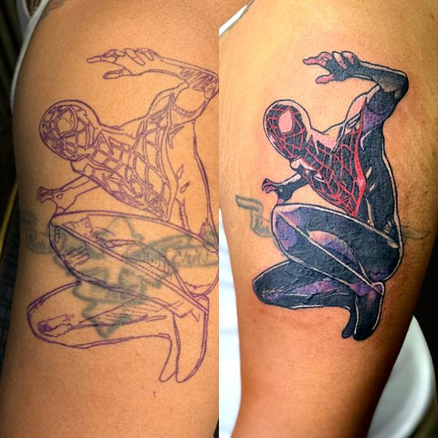 Spiderman Cover Up Tattoo Best Cover Up Tattoo Ideas