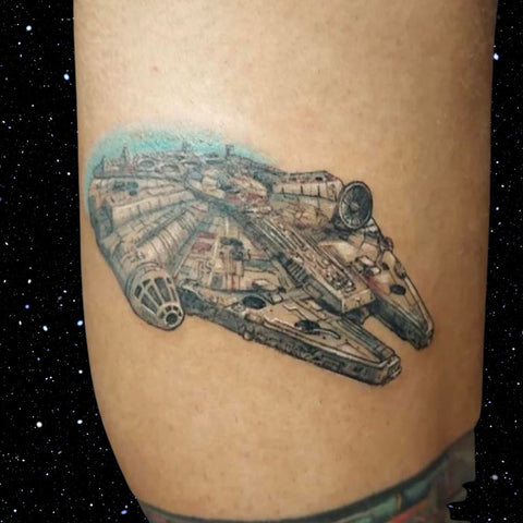 Star Wars Millennium Falcon Tattoo Best Disney Tattoo Ideas