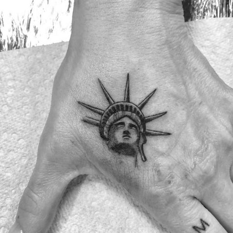 Statue Of Liberty Hand Tattoo Best Thanksgiving Tattoo Ideas