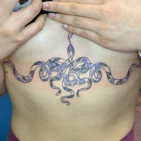 Sternum Snake Tattoo Best Snake Tattoo Ideas