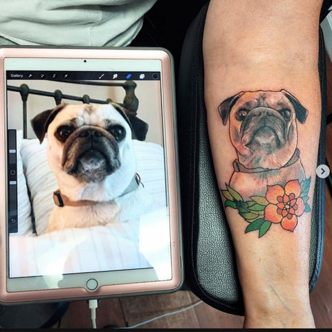 Tattoo uploaded by Vintage Inx  Neo trad dog portrait of a customers dog  by sammysurjaytattoo  Tattoodo