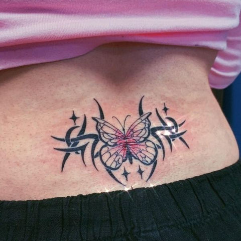 Tribal Butterfly Trap Stamp Tattoo Best Tribal Tattoo Ideas