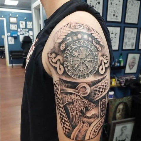 Viking Compass Tattoo Best Tribal Tattoo Ideas