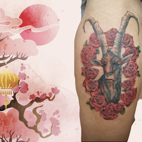 Year of the Goat Tattoo Best Chinese Zodiac Sign Tattoo Ideas