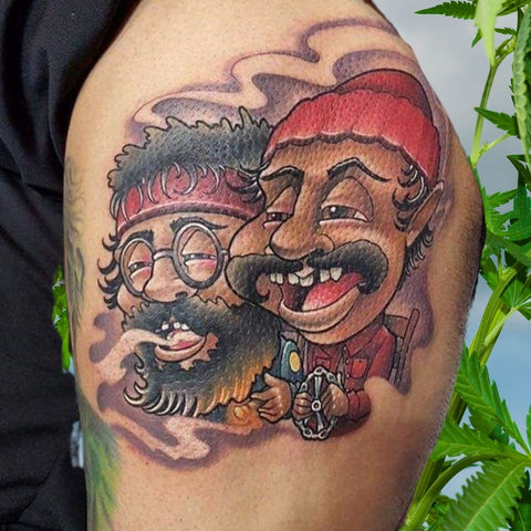 cheech and chong tattoo cartoon style