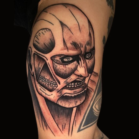 colossal titan Attack on Titan Anime Tattoo Best Anime Tattoo Ideas