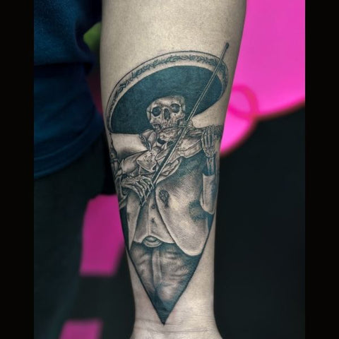 mariachi Skeleton Tattoo Best Skeleton Tattoo Ideas