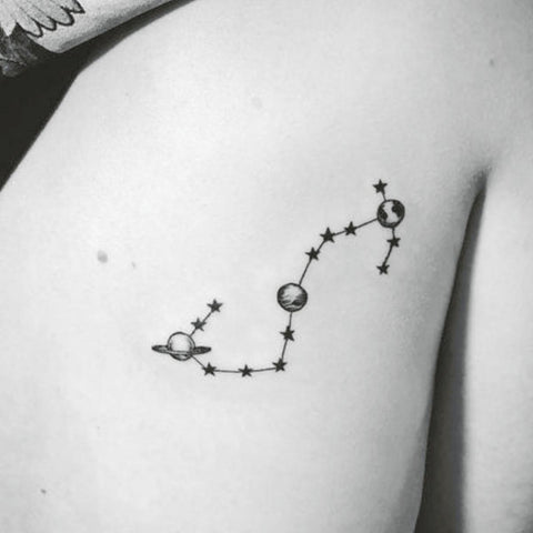 scorpio sign tattoo with stars