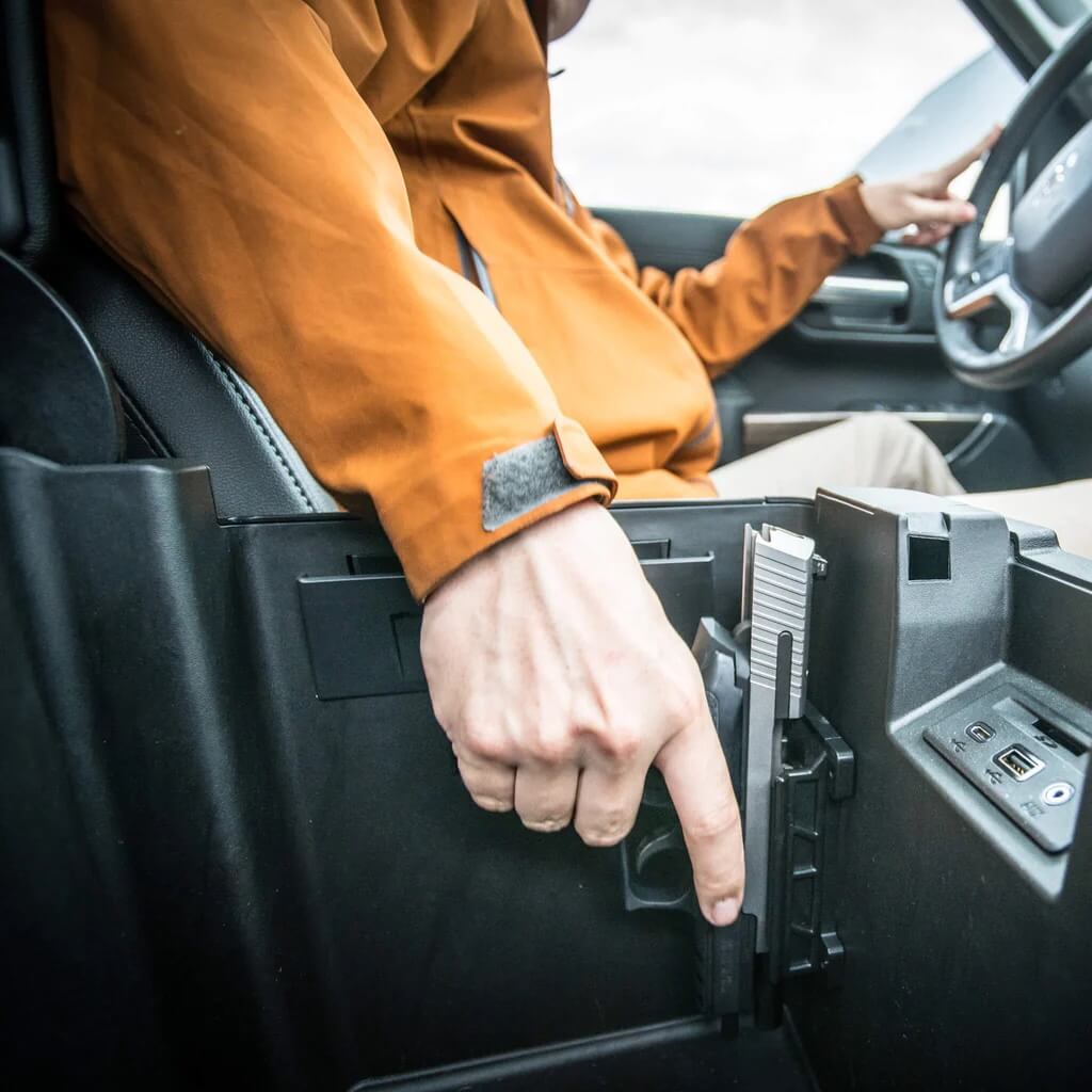 center console gun mount