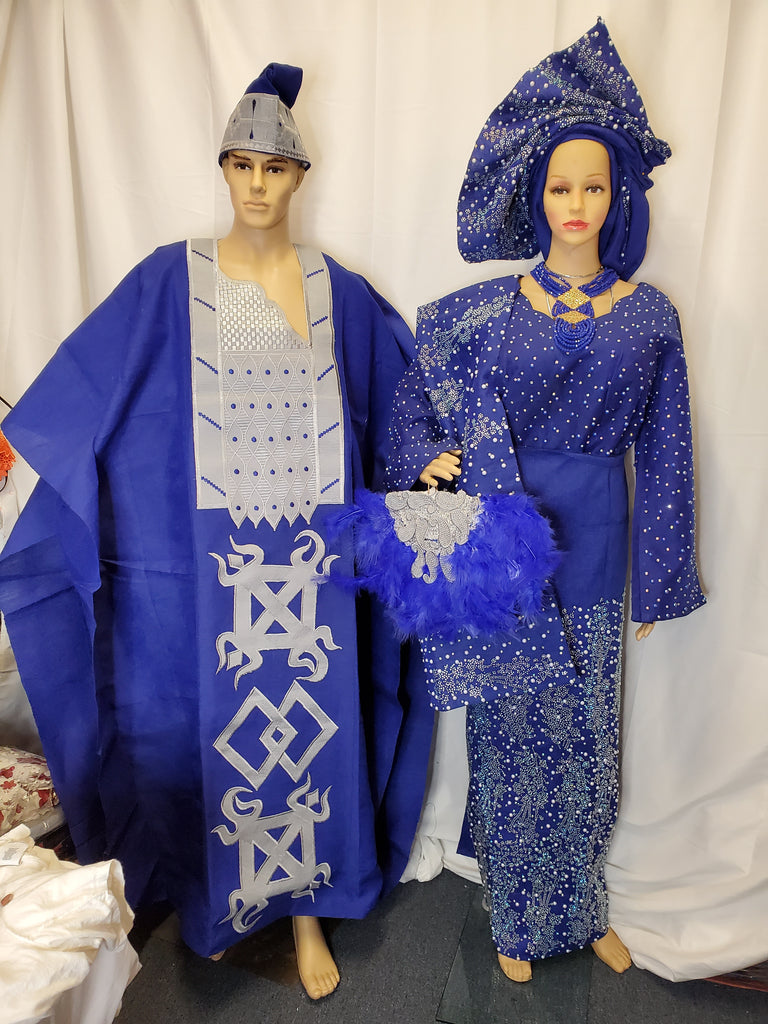 royal blue traditional outfits