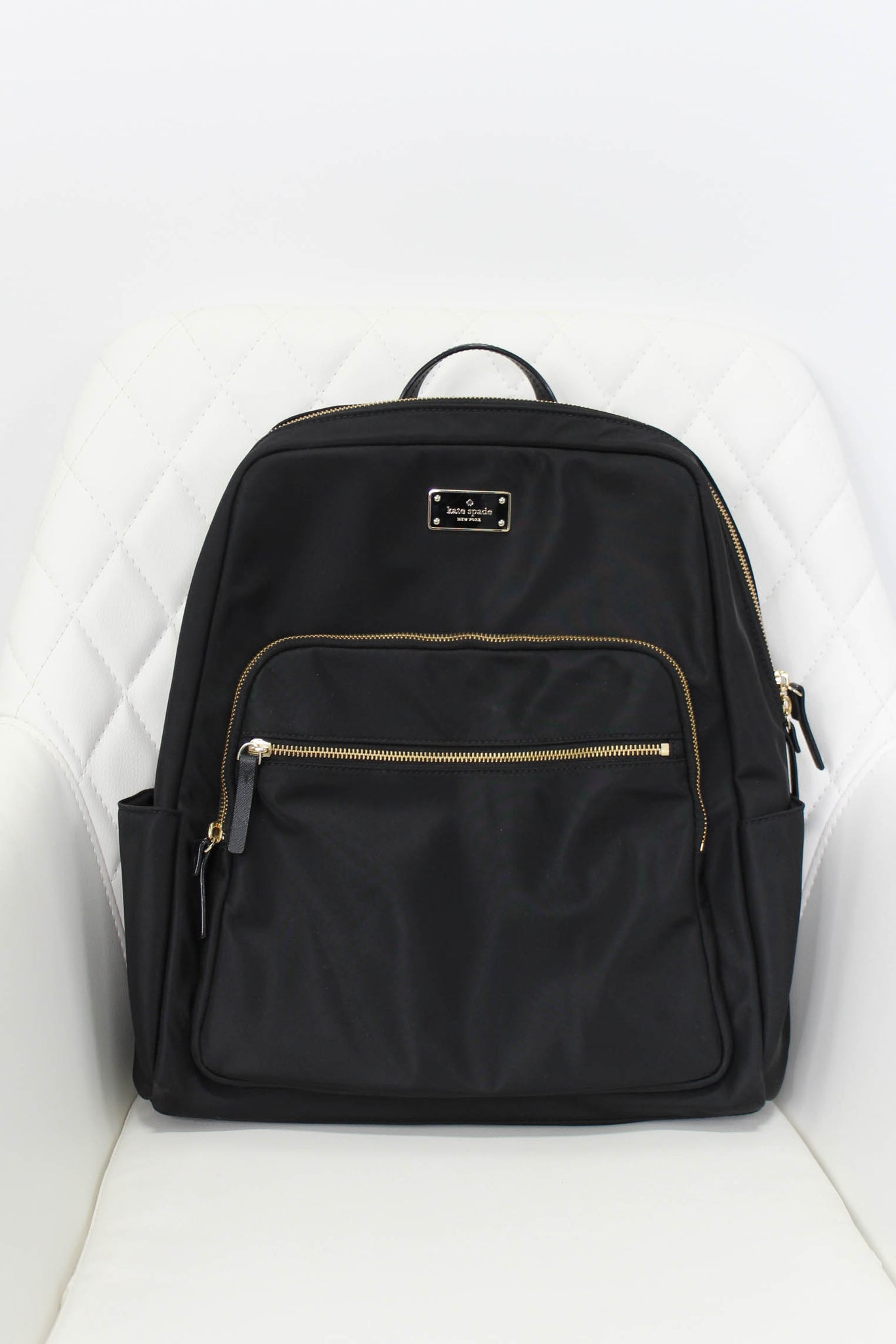 kate spade black nylon backpack