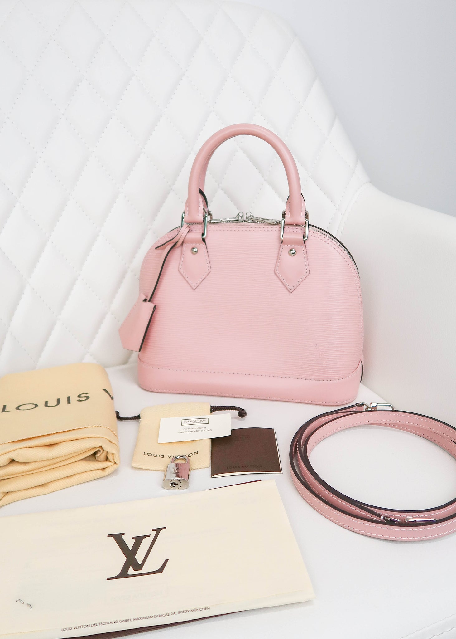 Louis Vuitton Epi Pink Alma Bb Dac