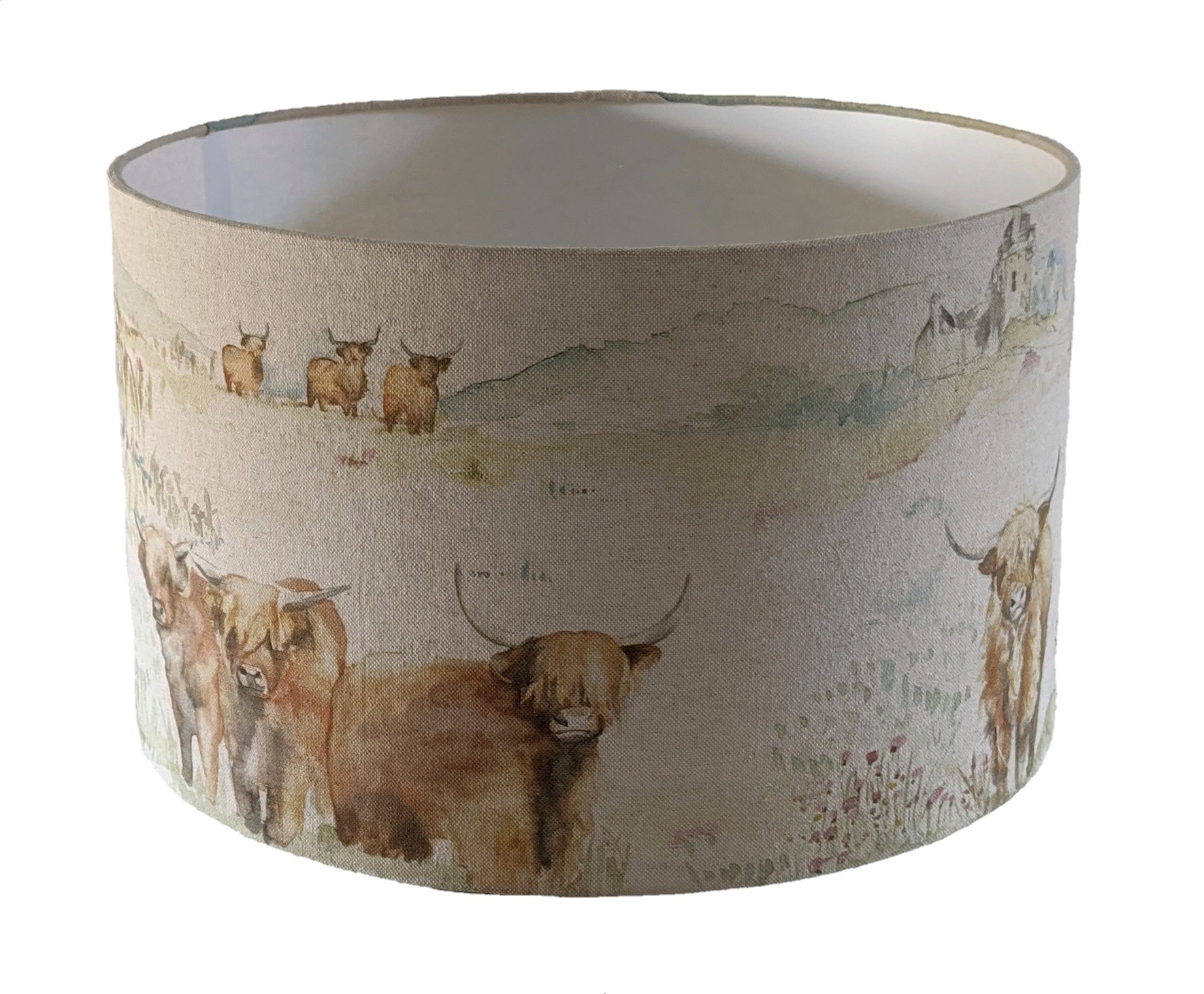 Voyage Highland cow lampshade for a ceiling pendant - 20cm, 30cm, and ...