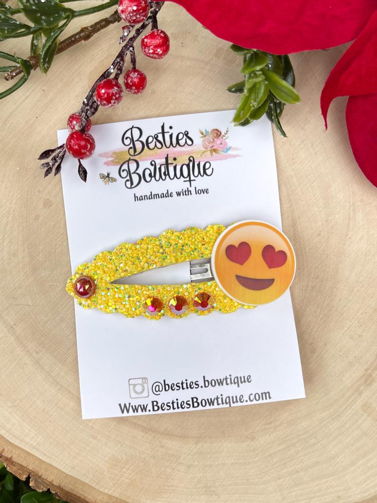 Emoji😍 Snap Clip/ Stocking Stuffer Besties Bowtique