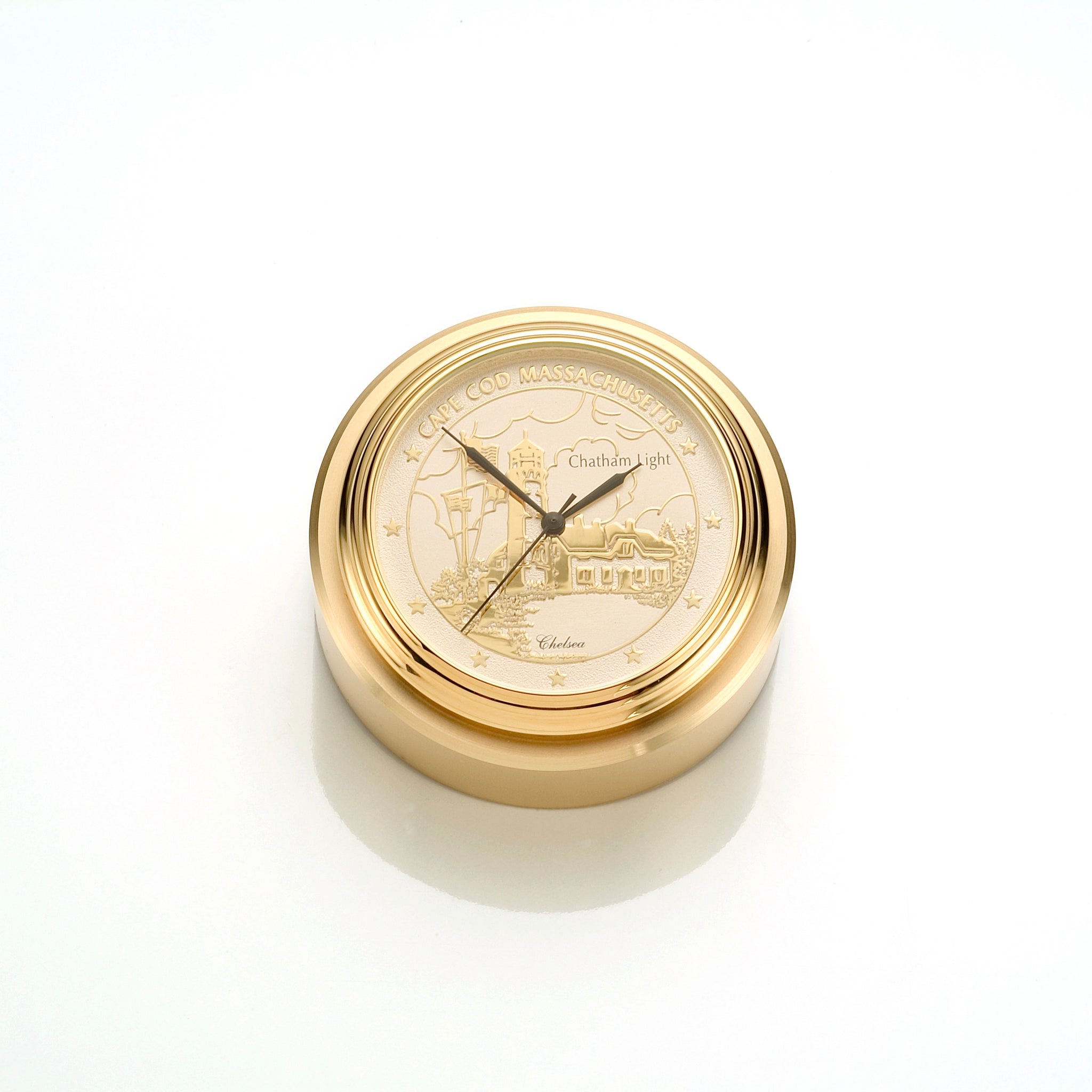 Brass Chatham Light Desk Clock Chatham Jewelers