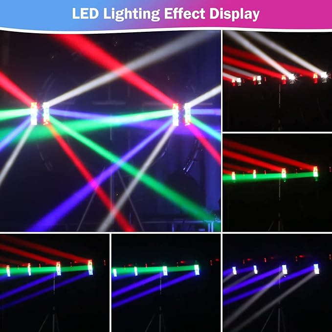 Foco LED de cabeza móvil 8 colores Gobos luz 25 W DMX con espectáculo KTV  discoteca DJ fiesta para iluminación de escenario : :  Electrónicos