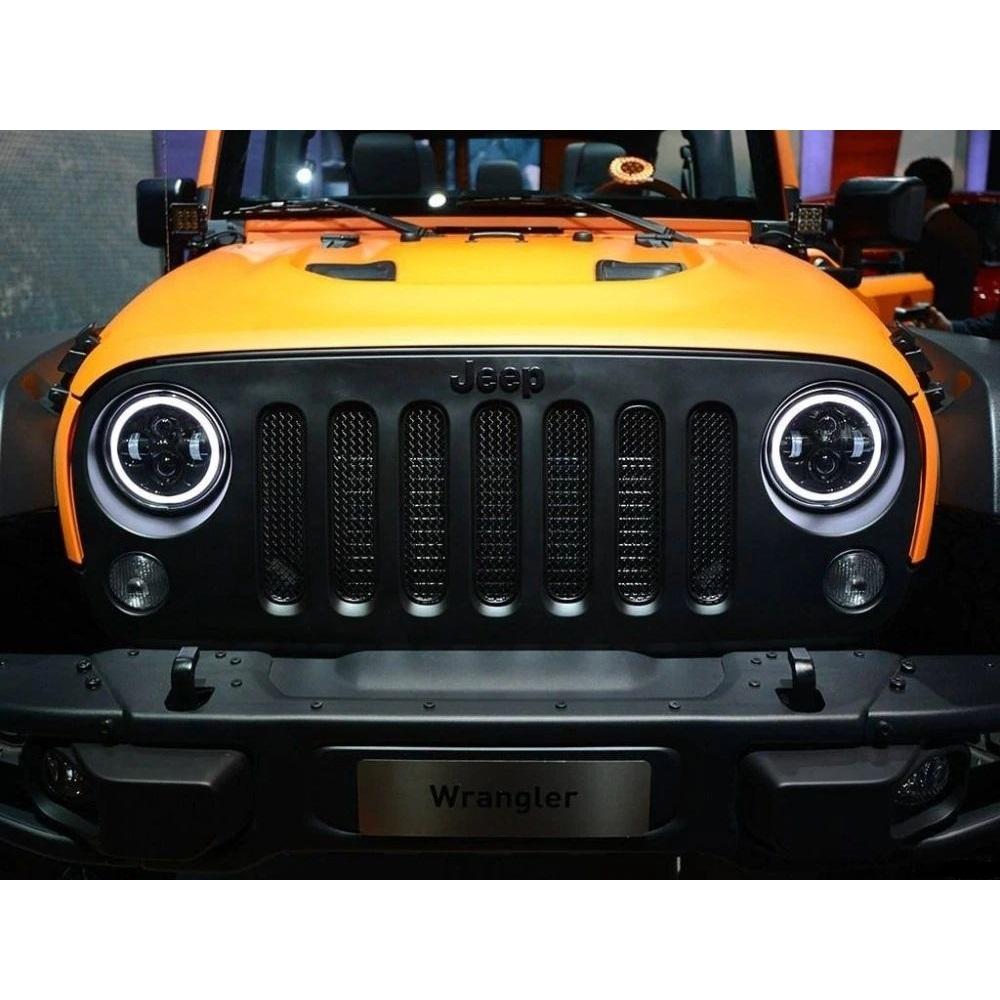 Halo LED Headlights for 97-18 Jeep Wrangler TJ, LJ, & JK