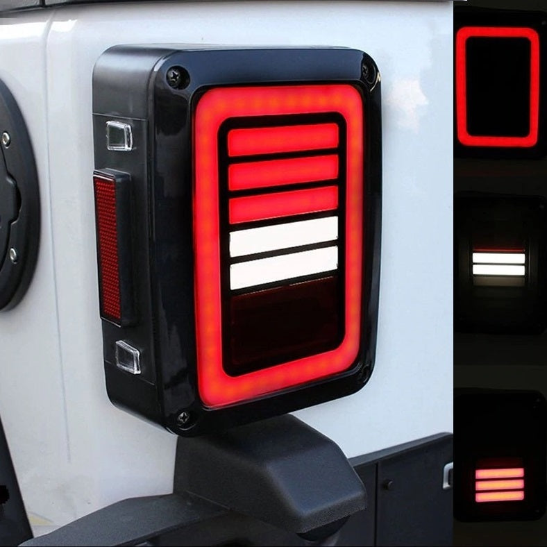 LED Tail Lights with Bars for 97-18 Jeep Wrangler JK & JKU